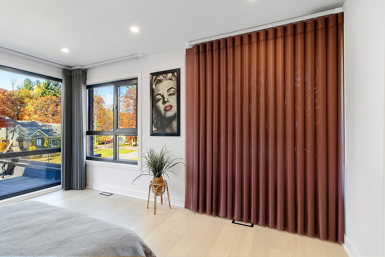 Cloud Collection Burgundy 50% Blackout Sheer Vertical Curtains