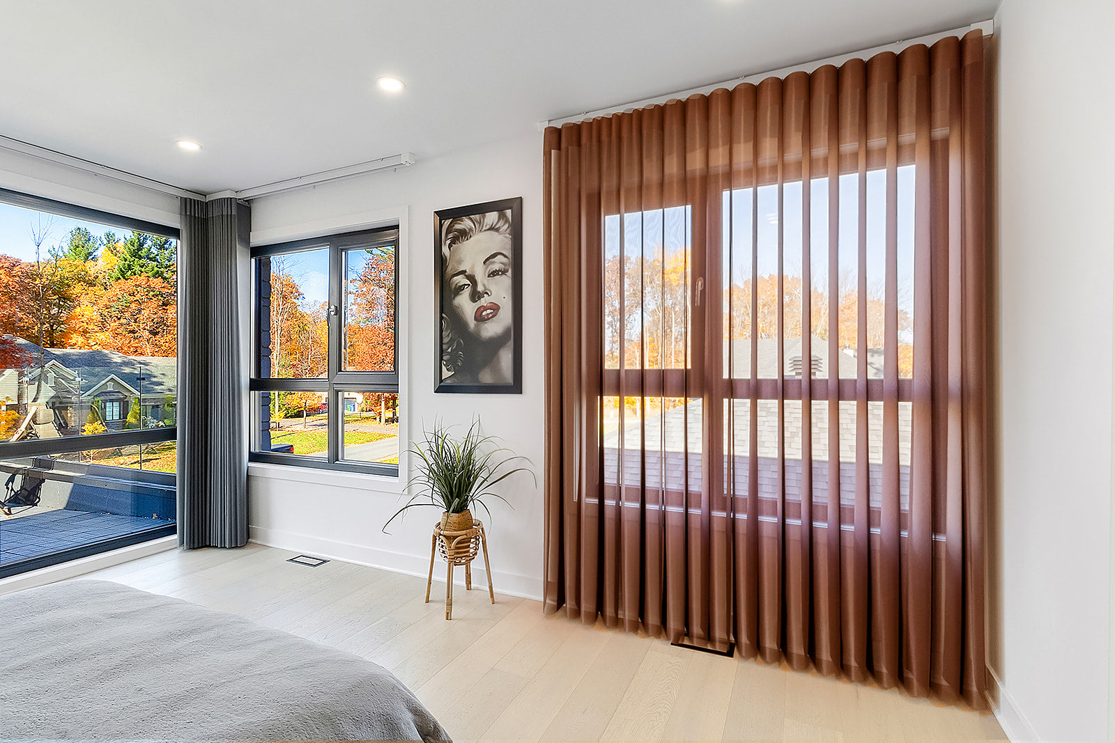 Cloud Collection Burgundy 50% Blackout Sheer Vertical Curtains