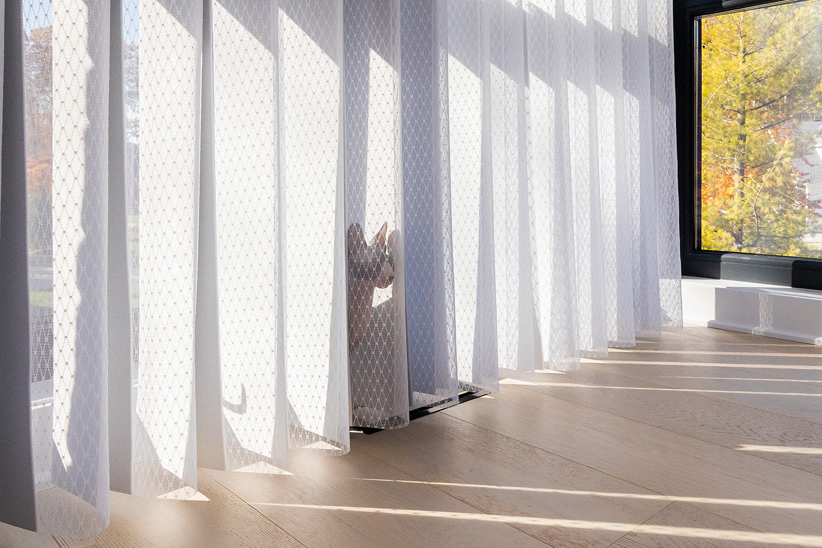 Crepe Couture White 100% Blackout Window furnishings Made to Order Sheer Vertical Curtains