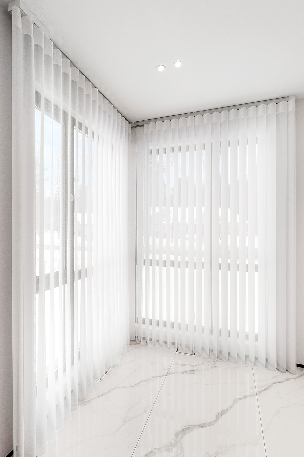 Alpine white 50% Blackout Custom Soft Vertical Blinds
