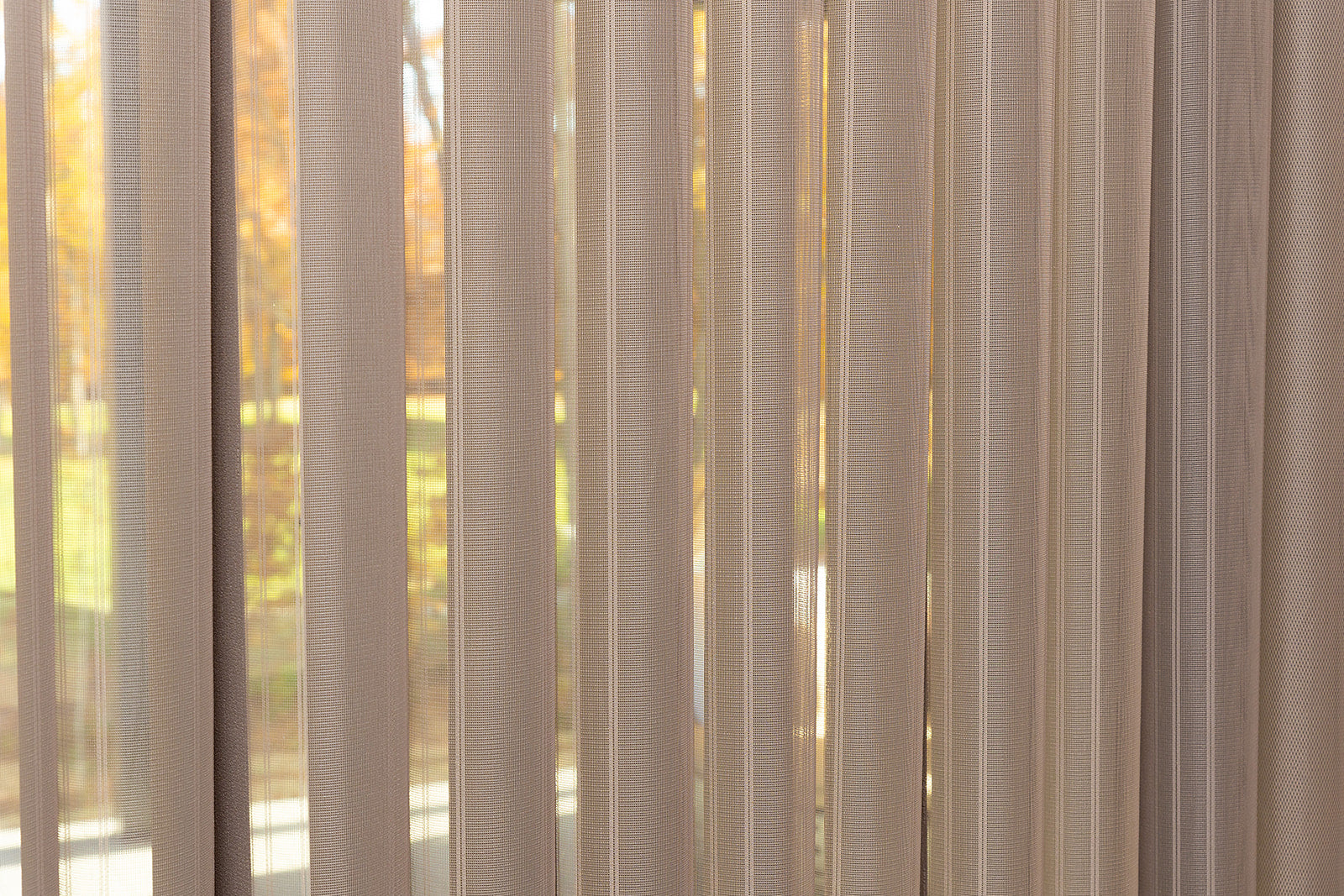 Light Brown 50% Blackout Smart Sheer Vertical Shades Privacy Sheers