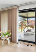 Light Brown 50% Blackout Smart Sheer Vertical Shades Privacy Sheers
