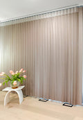 Light Brown 50% Blackout Smart Sheer Vertical Shades Privacy Sheers