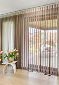 Light Brown 50% Blackout Smart Sheer Vertical Shades Privacy Sheers