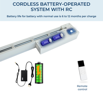 CORDLESS BATTERY OPERARED SYSTEM WITH RC