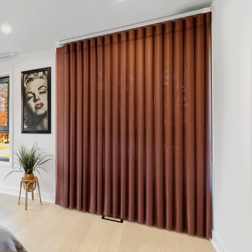 Cloud Collection Burgundy 50% Blackout Sheer Vertical Curtains