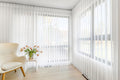 White 50% Blackout Custom Vertical Sheer Shades Smart Curtains