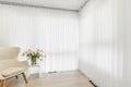 White 50% Blackout Custom Vertical Sheer Shades Smart Curtains