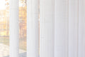 Voile Vogue Collection White 50% Blackout Sheer Vertical Curtains