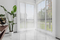 White 50% Blackout Premium Light Filtering Fabric Shades Vertical Curtains