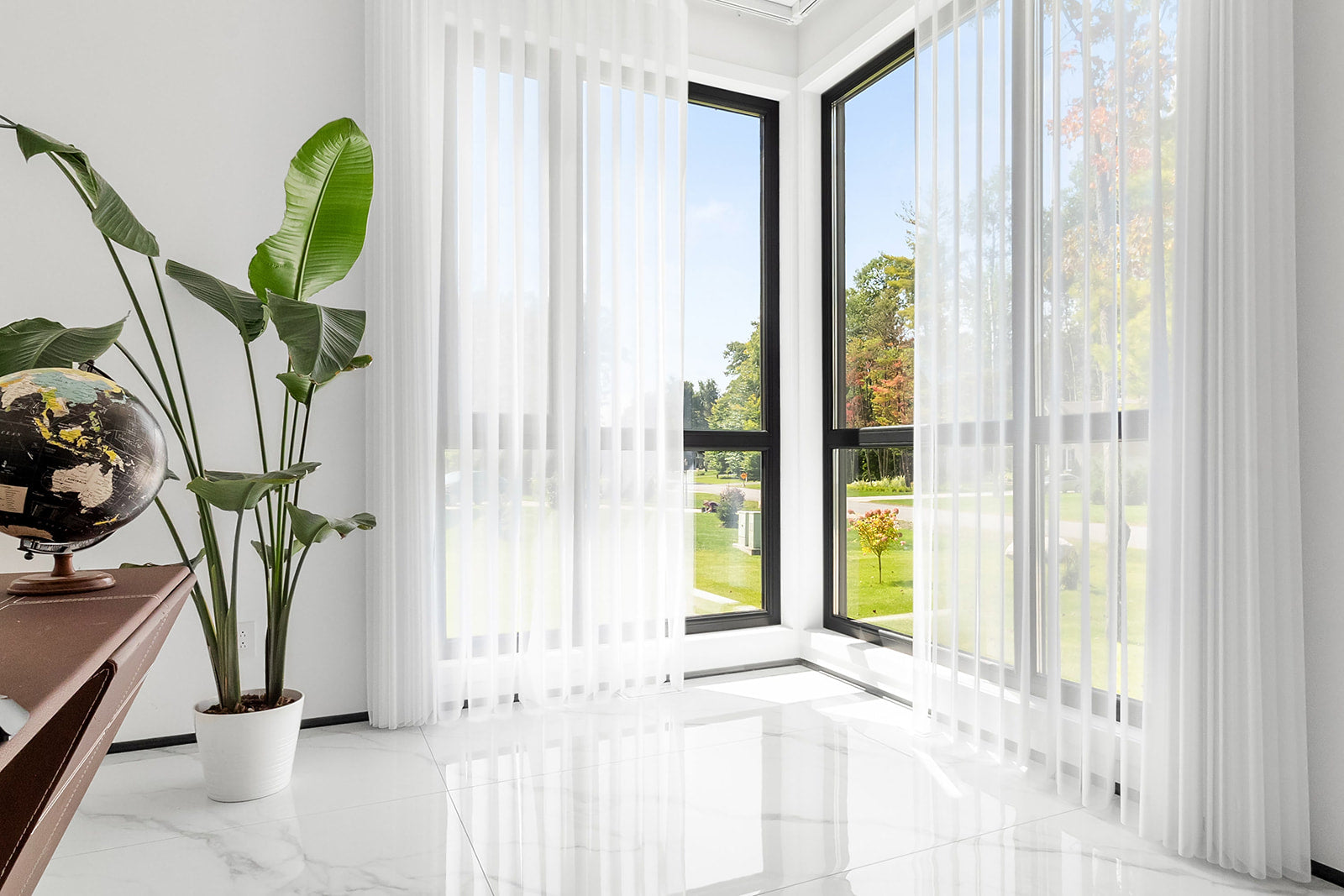 White 100% Blackout Motorized & Manual Sheer Vertical Shades Curtains