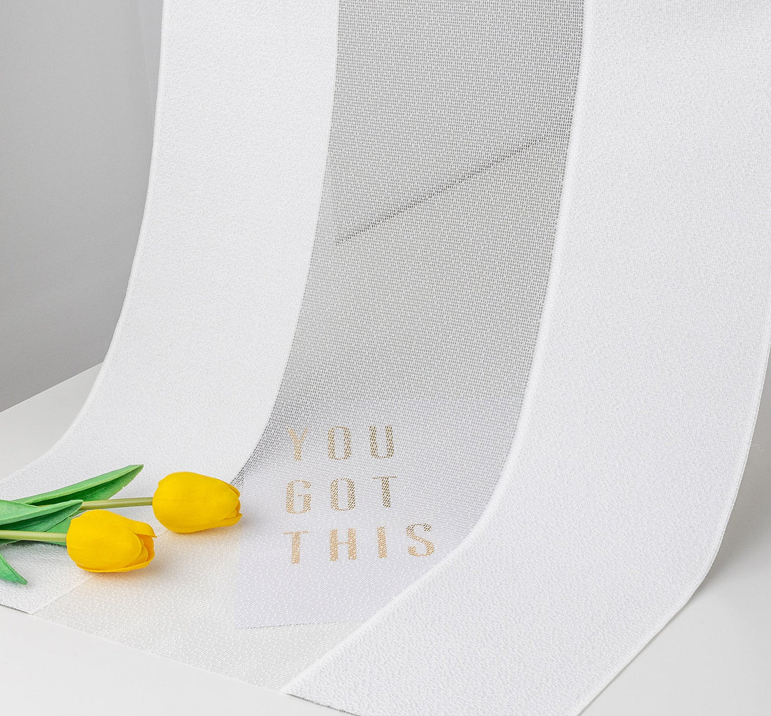 Swatch of TRANSPARENCY style, Alpine white color, 50% Blackout