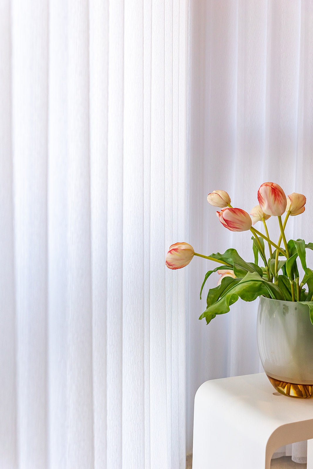 FREE Sample |Silk Sway Collection Swatch — White, 50% Blackout - Dreamlike Curtains