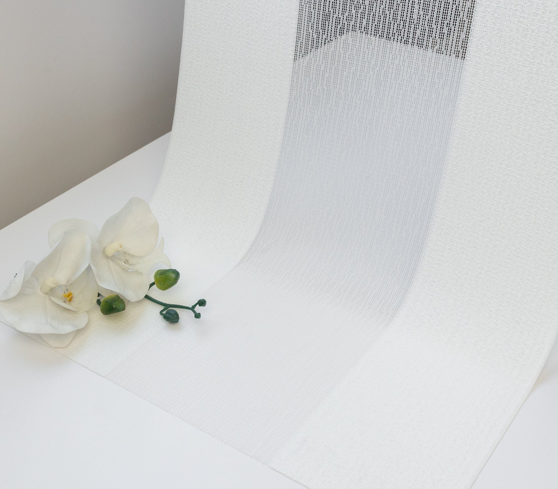 FREE Sample |Silk Sway Collection Swatch — White, 50% Blackout - Dreamlike Curtains