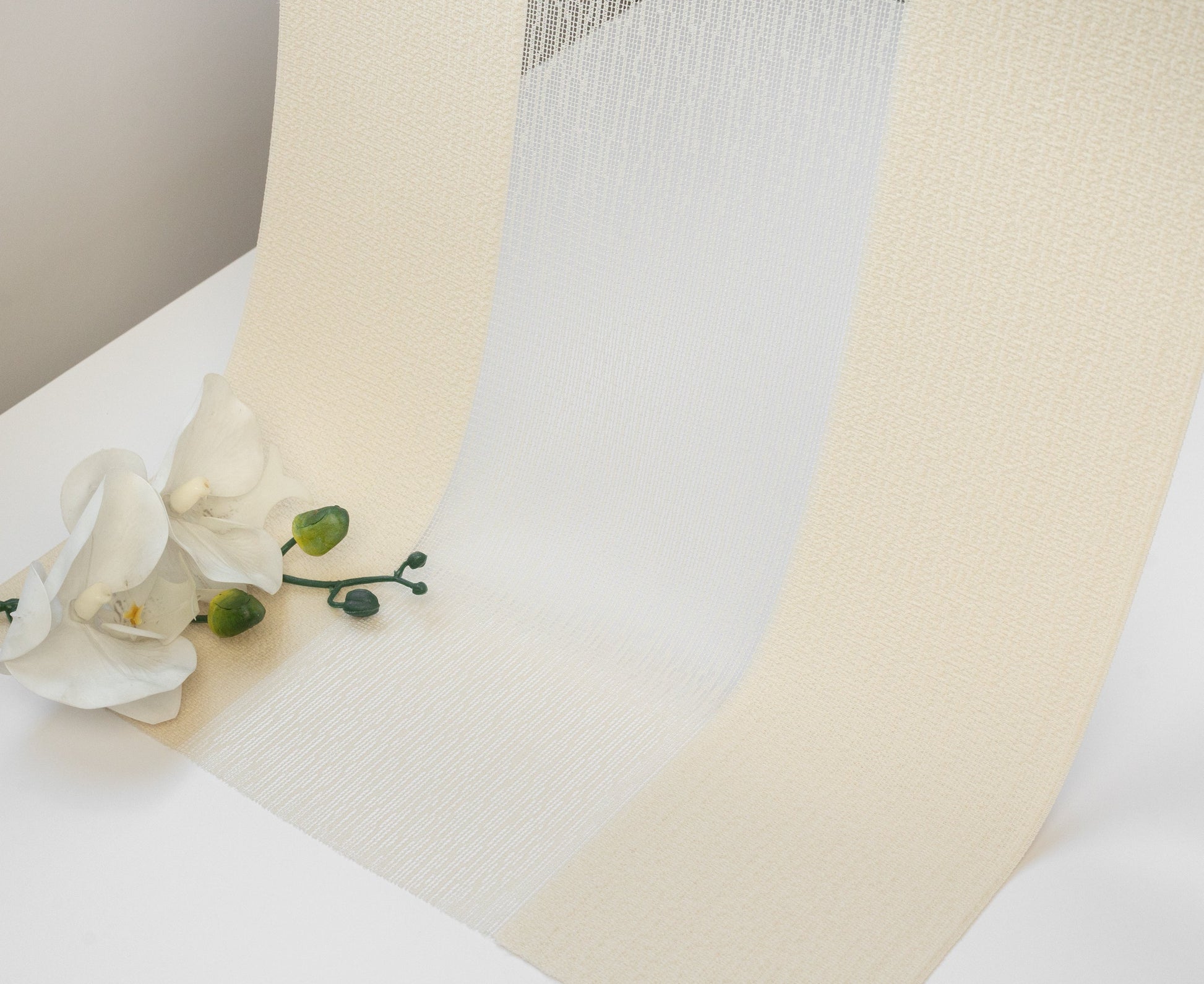 FREE Sample |Silk Sway Collection Swatch — White, 50% Blackout - Dreamlike Curtains