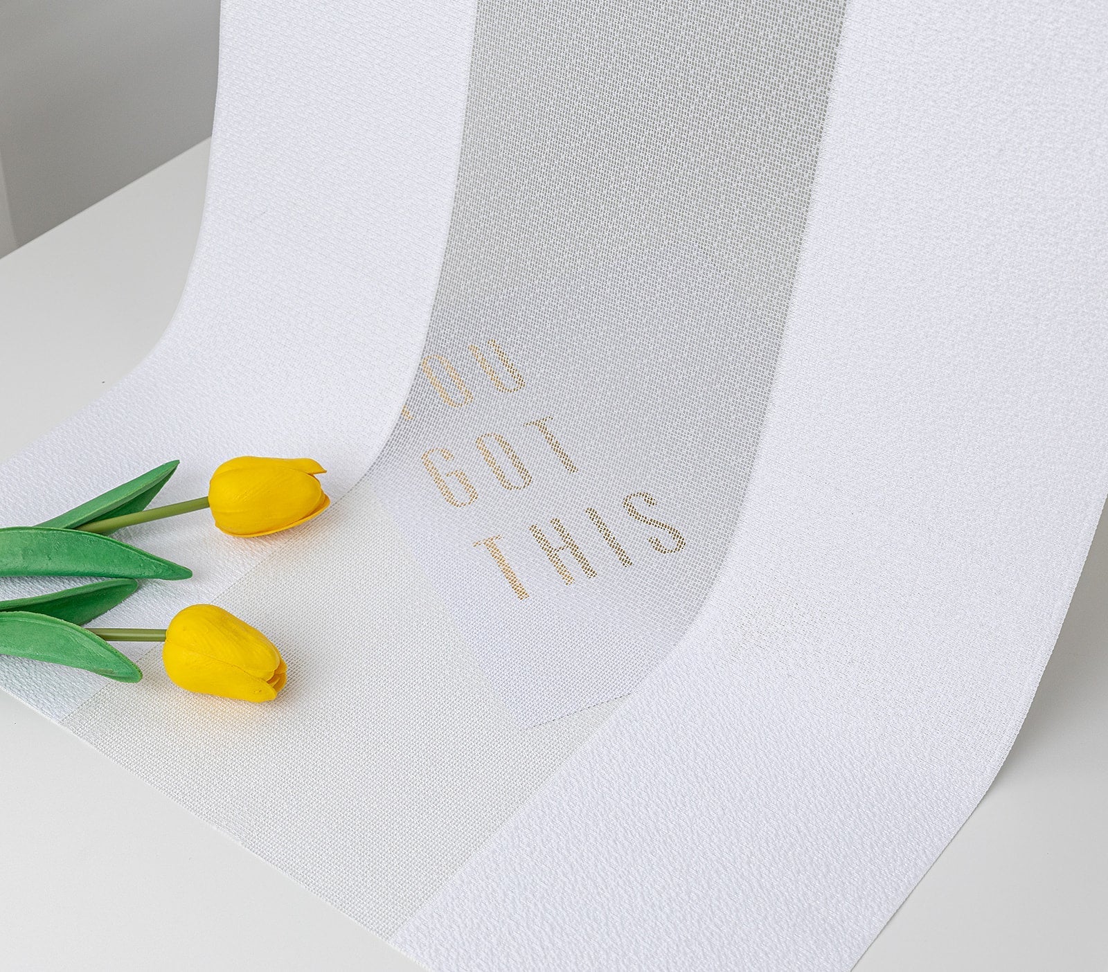 FREE Sample |Transparency Collection Swatch — White, 50% Blackout - Dreamlike Curtains