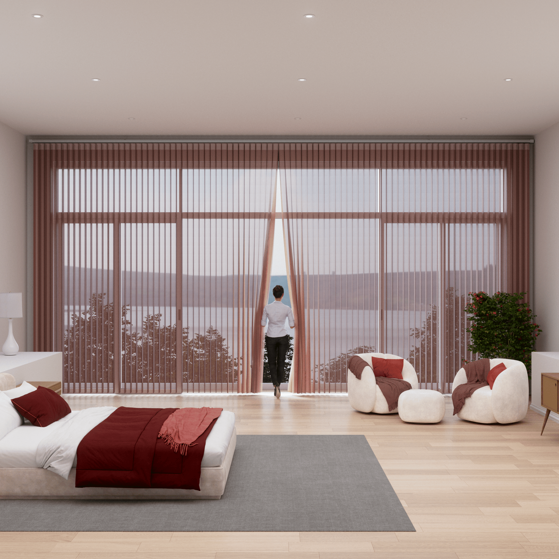 Sheer Vertical Blinds 50% Blackout — Cloud Collection - Dreamlike Curtains