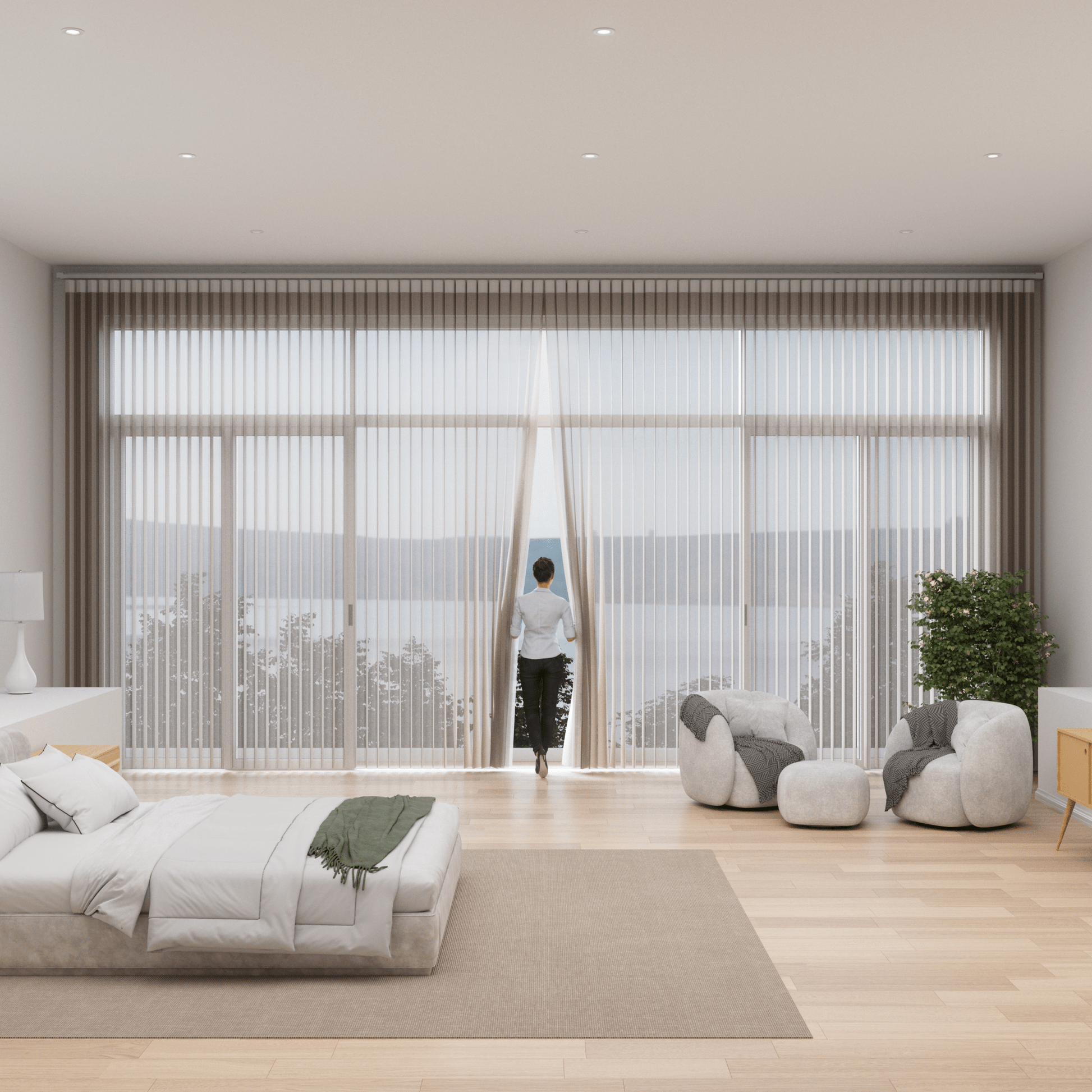 Sheer Vertical Blinds 50% Blackout — Cloud Collection - Dreamlike Curtains