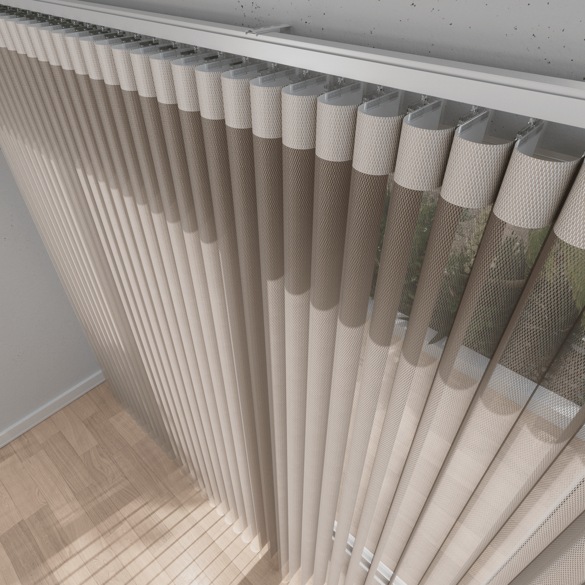 Sheer Vertical Blinds 50% Blackout — Cloud Collection - Dreamlike Curtains