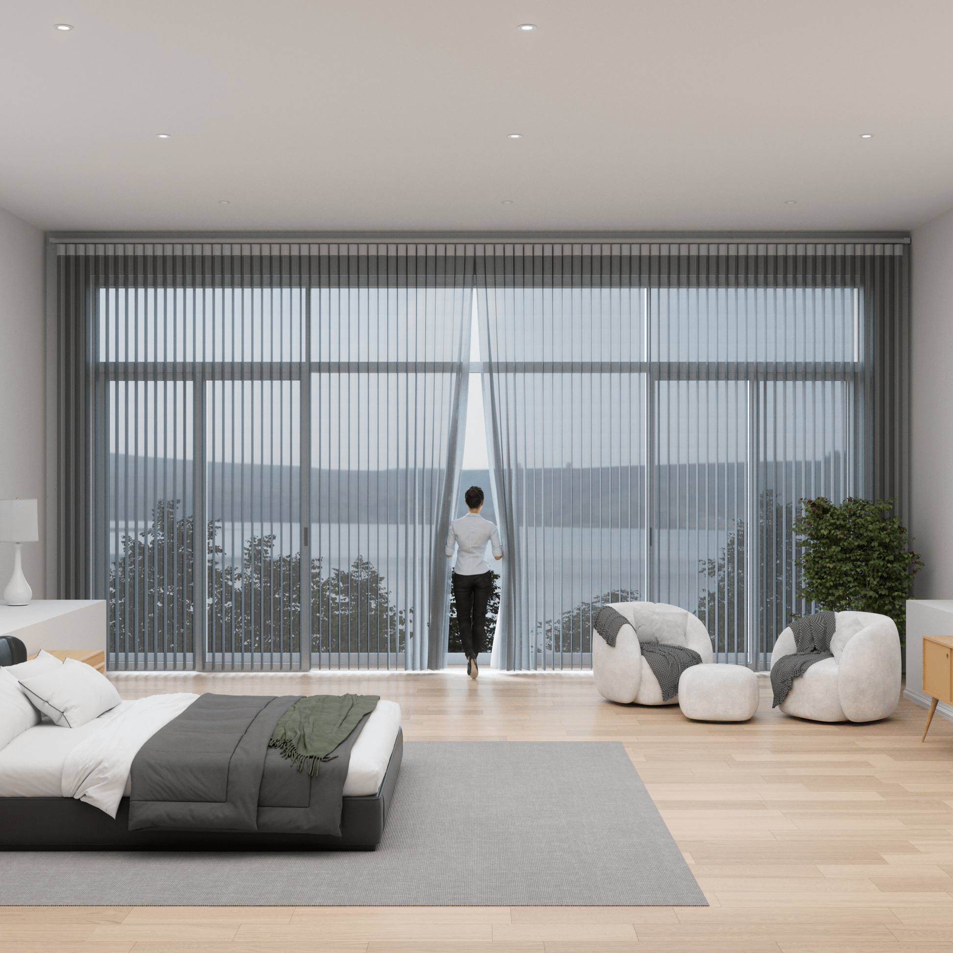 Sheer Vertical Blinds 50% Blackout — Cloud Collection - Dreamlike Curtains