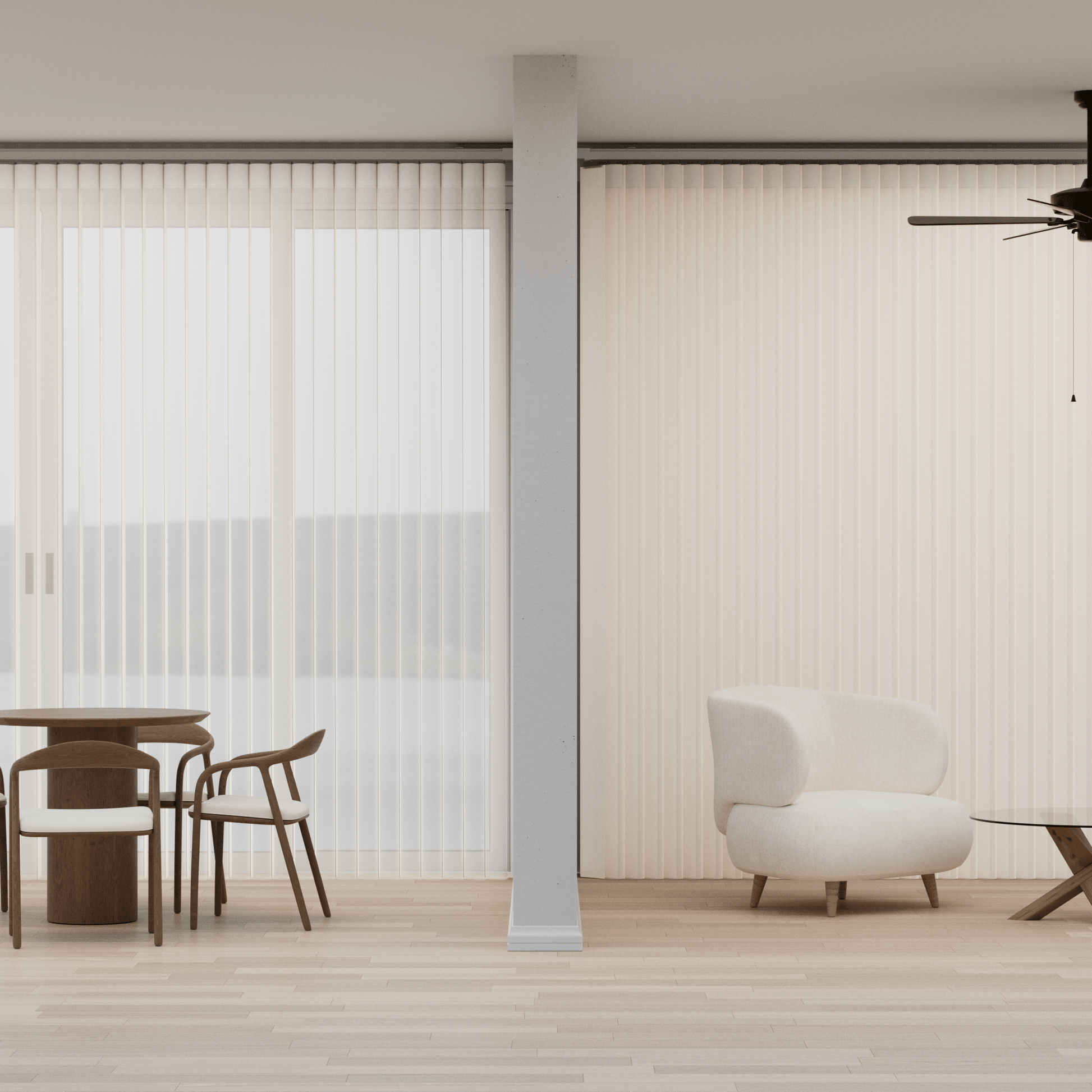 Sheer Vertical Blinds 50% Blackout — Cloud Collection - Dreamlike Curtains