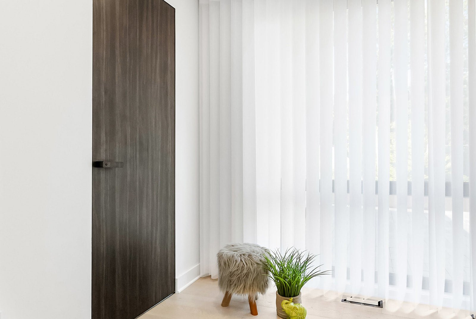 Sheer Vertical Shades 50% Blackout — Transparency Collection - Dreamlike Curtains