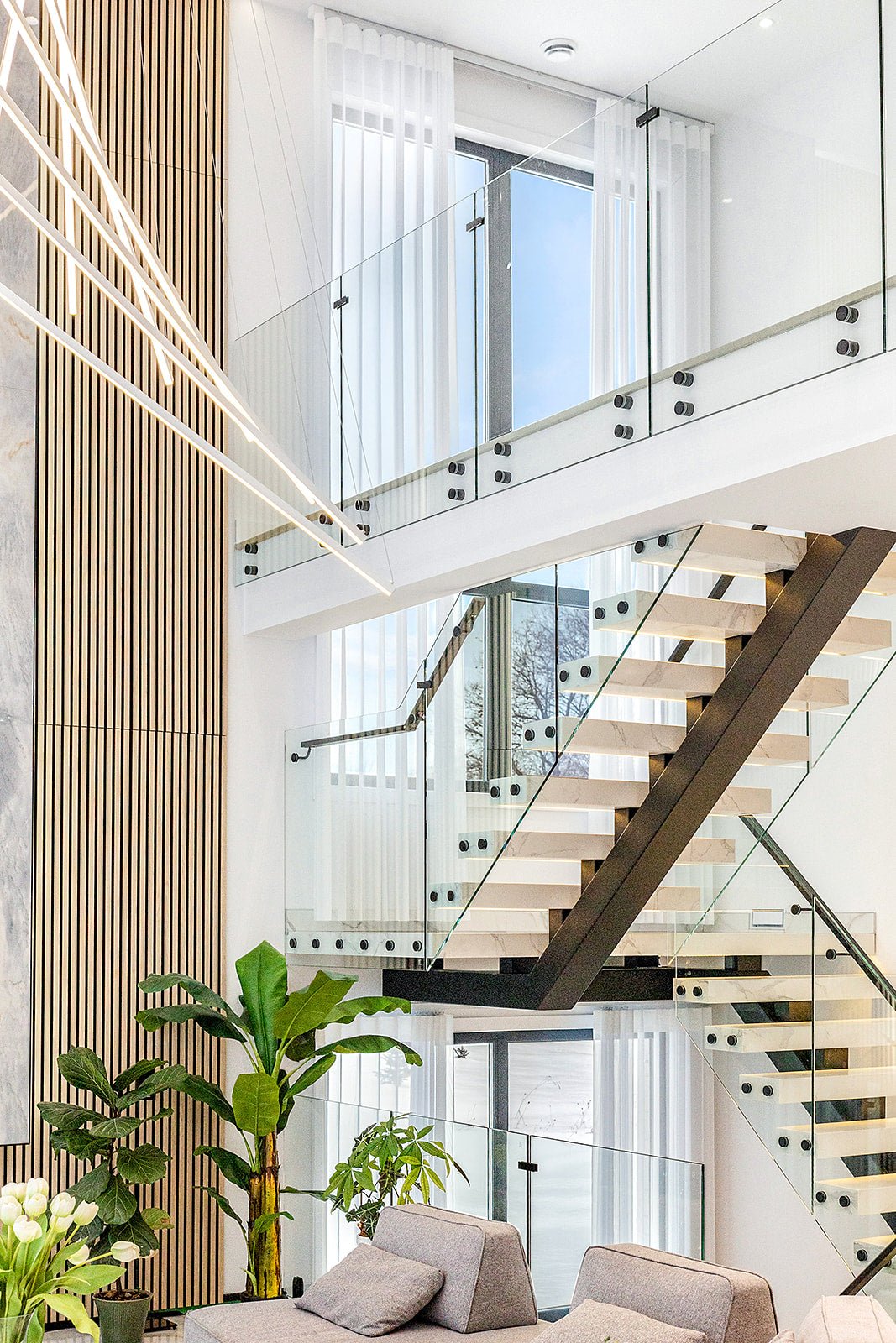 Sheer Vertical Shades 50% Blackout — Transparency Collection - Dreamlike Curtains