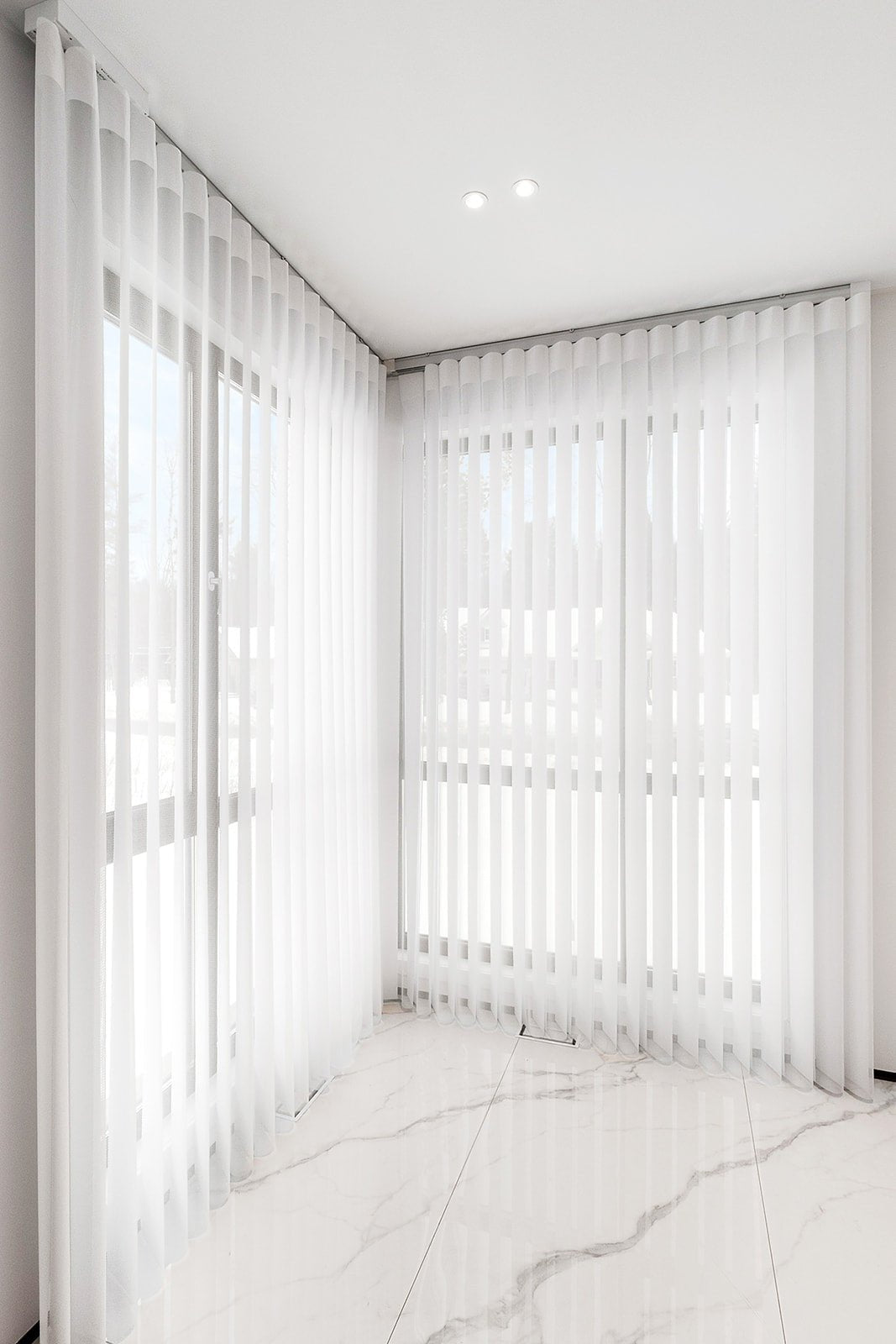 Sheer Vertical Shades 50% Blackout — Transparency Collection - Dreamlike Curtains