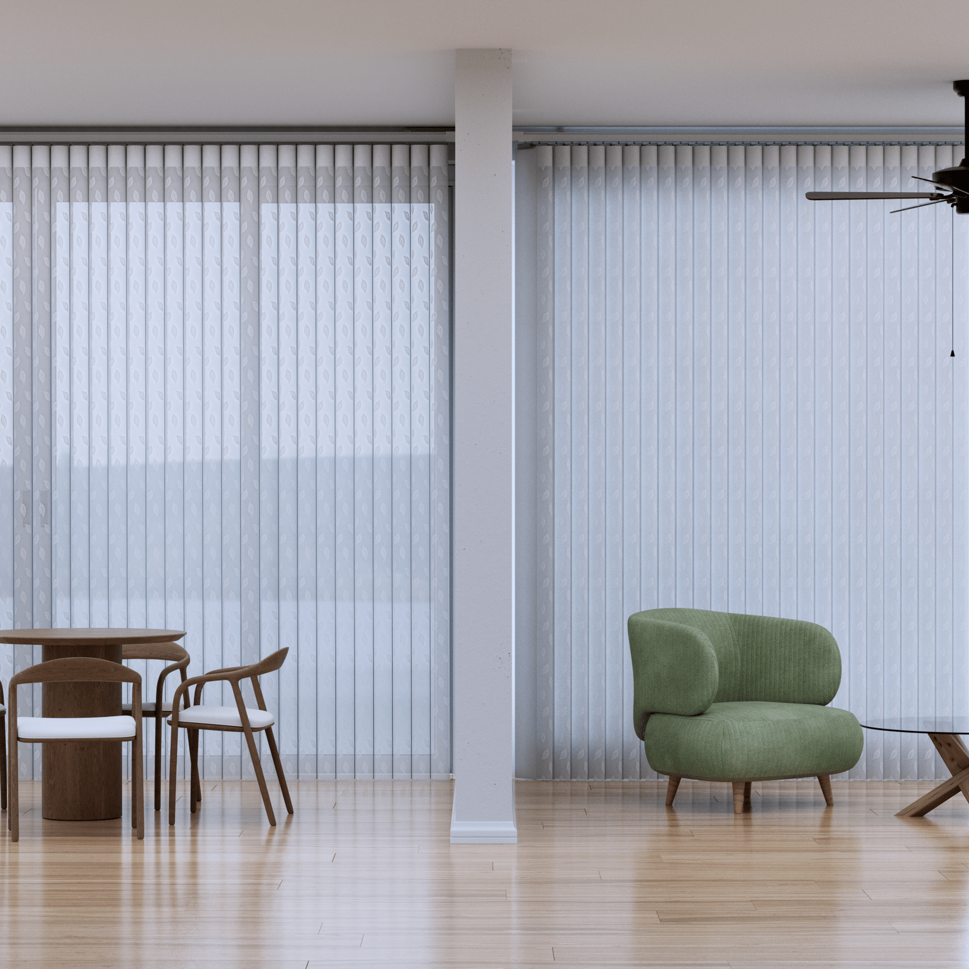 Soft Vertical Blinds 50% Blackout — Willow Whisper Collection - Dreamlike Curtains