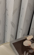 Soft Vertical Sheer Curtains with Integrated Light Filtering - Novelle Pattern Collection 50% Blackout - Dreamlike Curtains