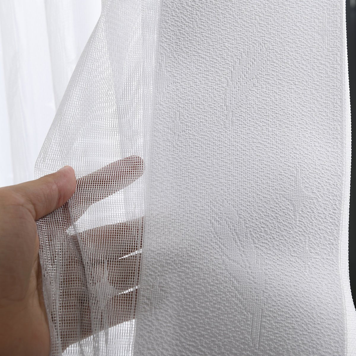 Soft Vertical Sheer Curtains with Integrated Light Filtering - Novelle Pattern Collection 50% Blackout - Dreamlike Curtains