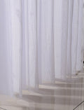 Soft Vertical Sheer Curtains with Integrated Light Filtering - Novelle Pattern Collection 50% Blackout - Dreamlike Curtains