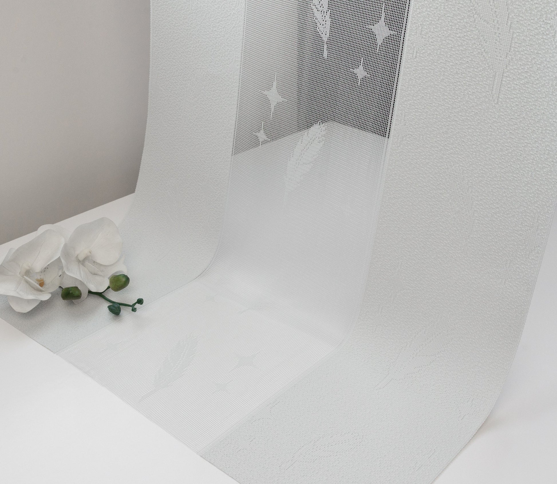 Soft Vertical Sheer Curtains with Integrated Light Filtering - Novelle Pattern Collection 50% Blackout - Dreamlike Curtains