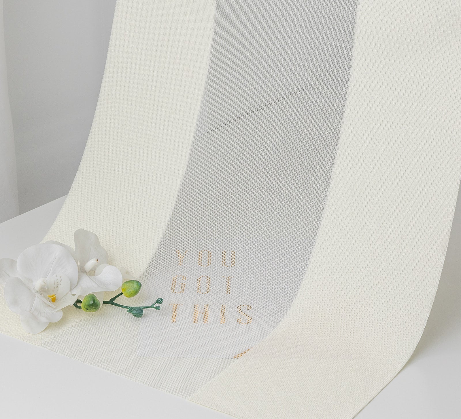 Swatch of Cloud style, white color, 50% Blackout - Dreamlike Curtains